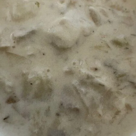 homemade fresh fish chowder with haddock