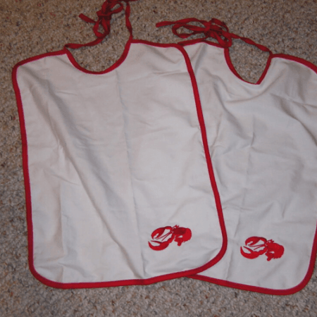 Cotton Lobster Bibs <BR>(Qty 2 Bibs per order)