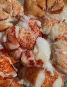 fresh lobster tails freshly cooked