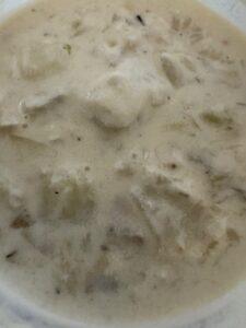 homemade fresh fish chowder with haddock