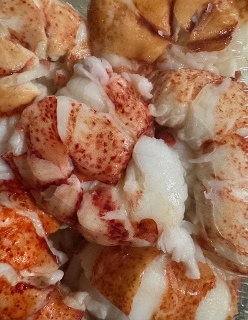 fresh lobster tails freshly cooked